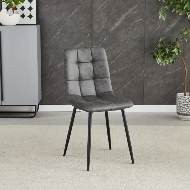 Jídelní židle THEO III — kov, látka vintage, více barev - Barevné varianty židle THEO III: Černá
