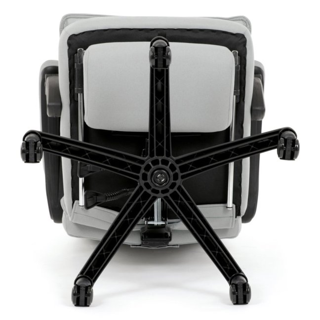 Kancelářské křeslo TITUS s podnožkou — látka, světle šedá