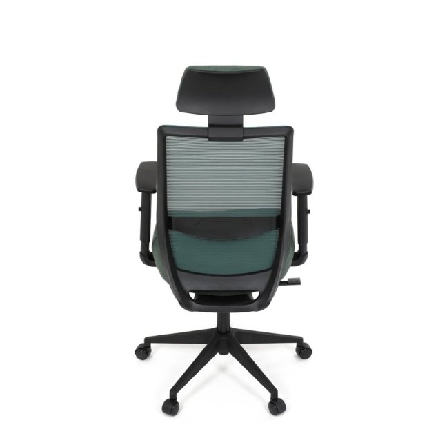 Kancelářská ergonomická židle SENA — látka, černá / zelená