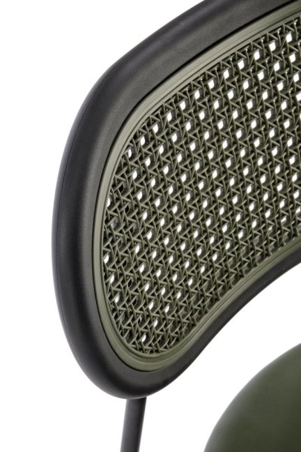 Jídelní židle RONALD — kov, umělý ratan, více barev - Barevné varianty jídelní židle RONALD: Zelená