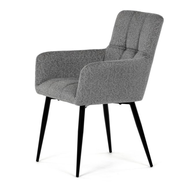 Jídelní křeslo LYON — kov, látka, více barev - Barevné varianty jídelního křesla LYON: Tmavě šedá