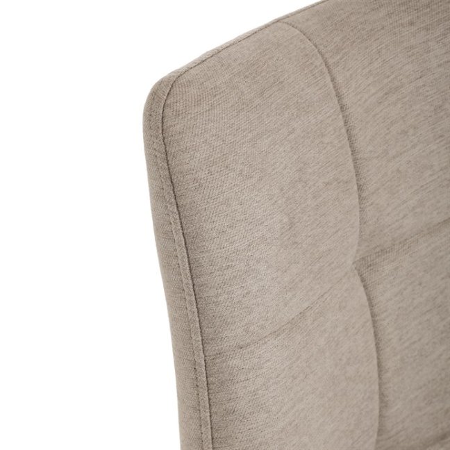 Jídelní židle DAEMON — kov, látka, černá / cappuccino