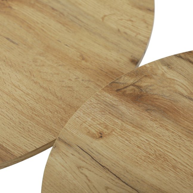 Set 2 konferenčních stolků NOEL I — kov, MDF, dub artisan / černá