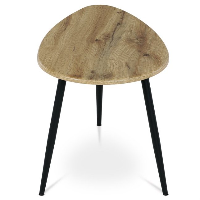 Konferenční stůl MONET — kov, MDF, černá / divoký dub