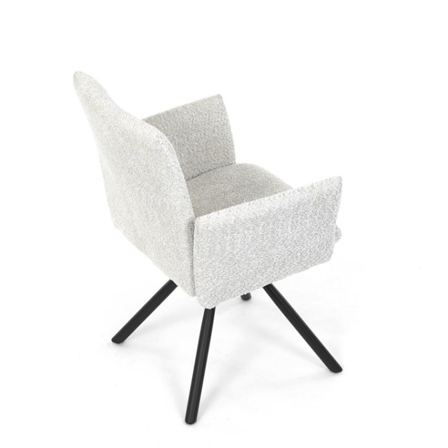 Jídelní otočné křeslo MANKA — kov, látka, více barev - Barevné varianty jídelního křesla MANKA: Šedá