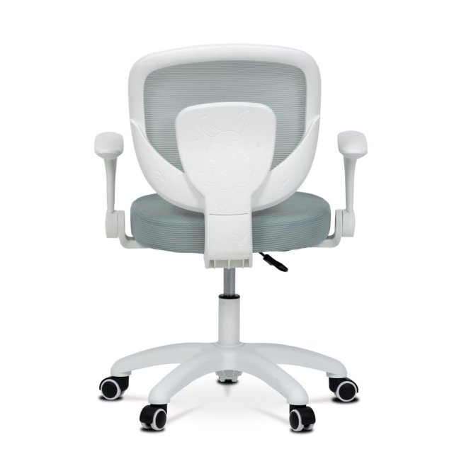 Dětská pracovní židle DINO — síť / látka, mentolová