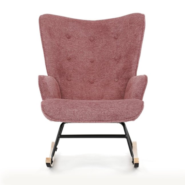 Houpací křeslo FABIAN — látka, růžová