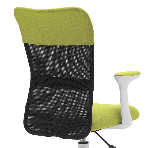 Dětská židle Neoseat MONKEY WHITE s podnoží — látka, bílá / zelená