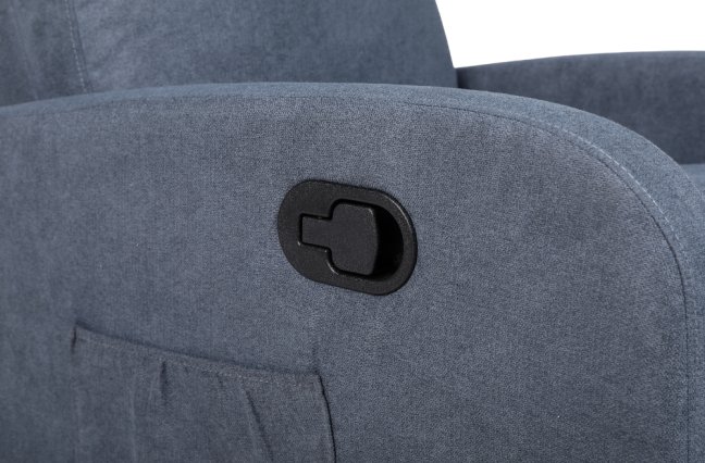 Relaxační polohovací TV křeslo FIORE — látka, šedá, nosnost 130 kg