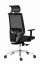 Kancelářská ergonomická židle EDGE NET — síť / látka, černá, nosnost 150 kg