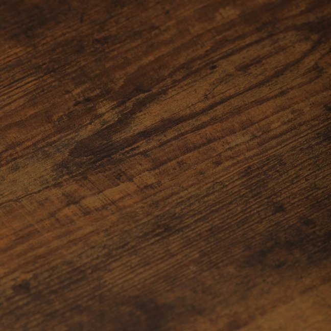 Psací stůl s regálem MOREL — kov, MDF, černá / dekor starého dřeva