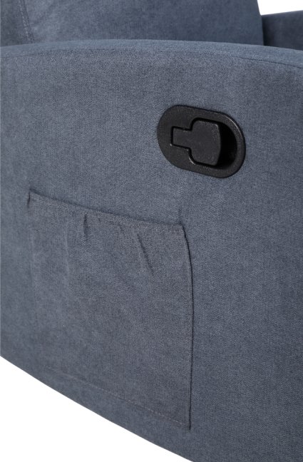 Relaxační polohovací TV křeslo FIORE — látka, šedá, nosnost 130 kg