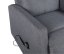 TV křeslo MODO PLUS s elektrickým polohováním — látka, šedá, nosnost 130 kg