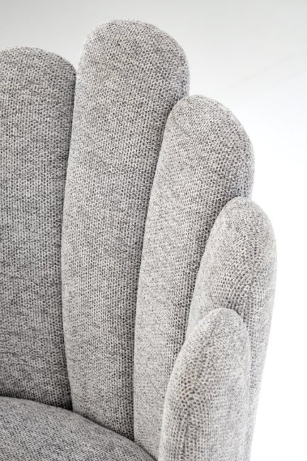 Jídelní židle FINA — kov, látka, šedá