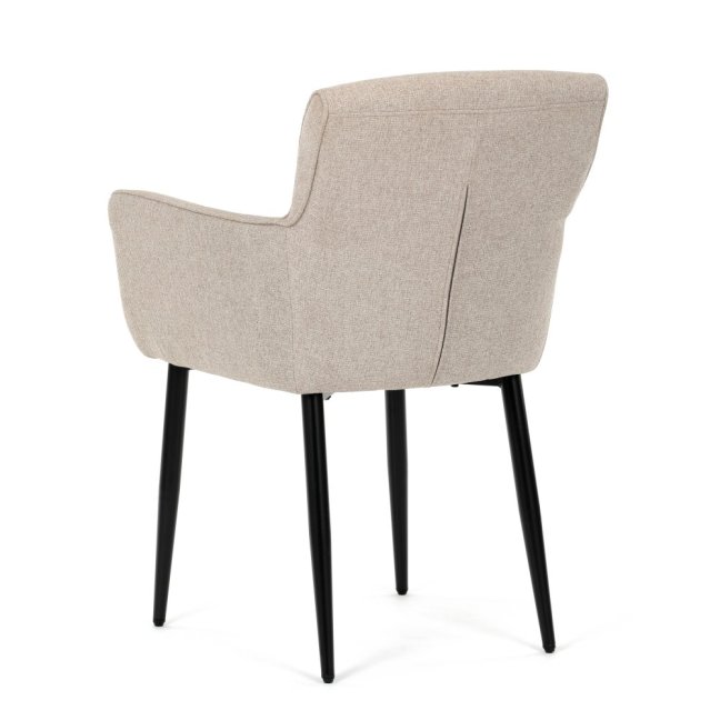 Jídelní křeslo JIMBO — kov, látka, béžová