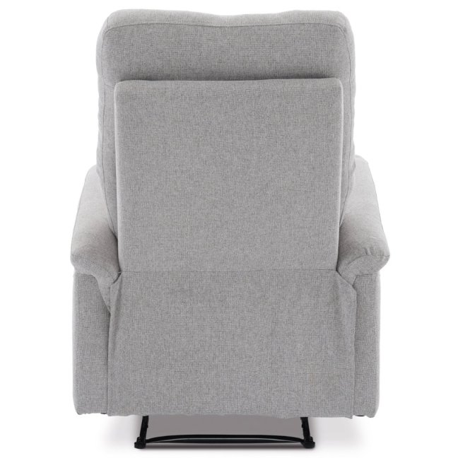 Relaxační polohovací TV křeslo ASTER — látka, světle šedá