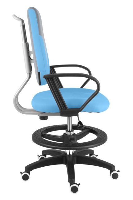 Dětská rostoucí židle Neoseat KINDER — látka, šedá / světle modrá