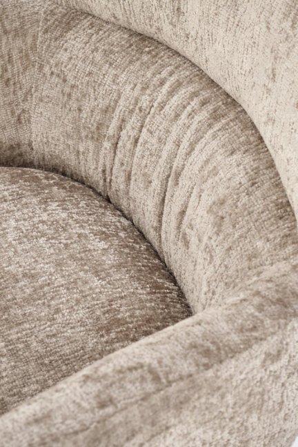 Otočné relaxační křeslo ušák FRANCO — kov, látka, béžová