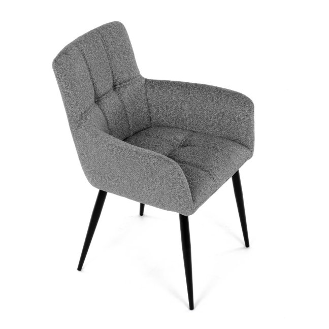 Jídelní křeslo LYON — kov, látka, více barev - Barevné varianty jídelního křesla LYON: Tmavě šedá