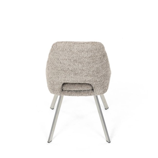 Jídelní židle TALISE — kov, látka, stříbrná / více barev