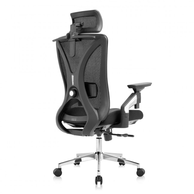 Kancelářská ergonomická židle Neoseat THOMAS — síť / látka, černá, nosnost 150 kg