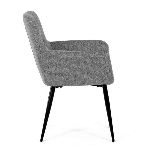 Jídelní křeslo LYON — kov, látka, více barev - Barevné varianty jídelního křesla LYON: Tmavě šedá