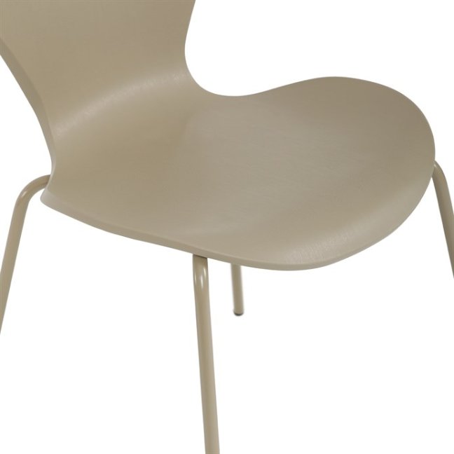 Jídelní židle VERN — kov, plast, cappuccino