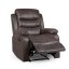 Relaxační polohovací TV křeslo HAVEN — látka, hnědá, nosnost 130 kg
