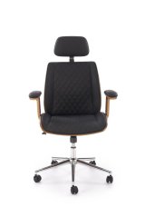 Kancelářská otočná židle TIMBER — ekokůže, ořech / černá