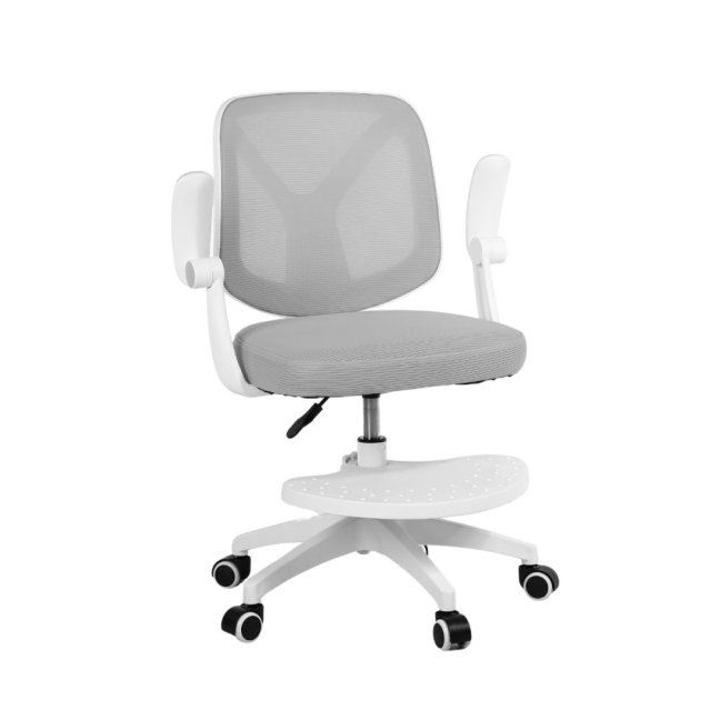 Dětská otočná židle Neoseat JUNI 010 s podnoží — látka, šedá
