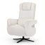Otočné TV křeslo ARTUR  s elektrickým polohováním — 2 motory, látka, krémová, nosnost 150 kg