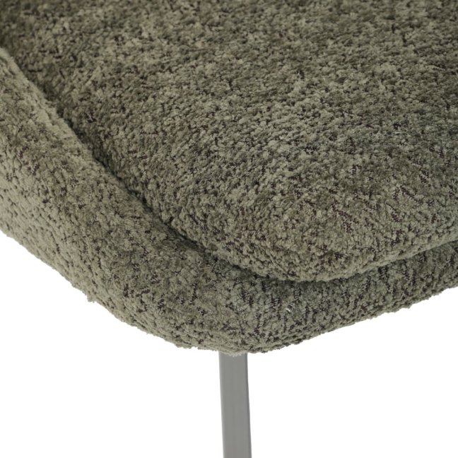 Jídelní židle TALISE — kov, látka, stříbrná / více barev