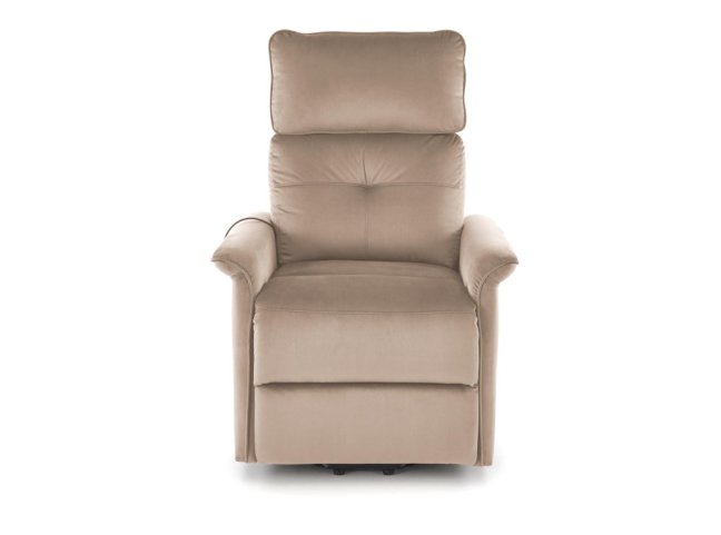 TV křeslo SEMIR II s elektrickým polohováním a masáží — látka, béžová