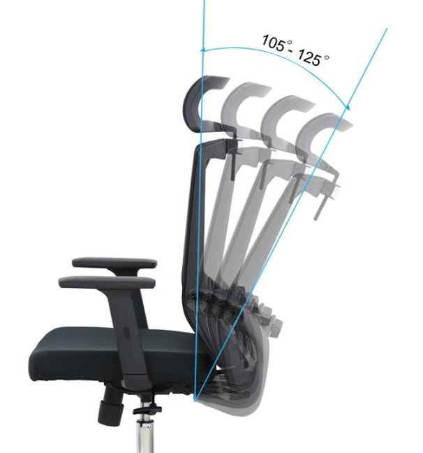 Kancelářská ergonomická židle Neoseat BRENDA — černá, nosnost 150 kg