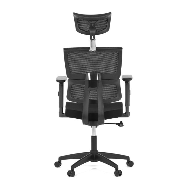 Kancelářská otočná židle BOREK — síť / látka, černá