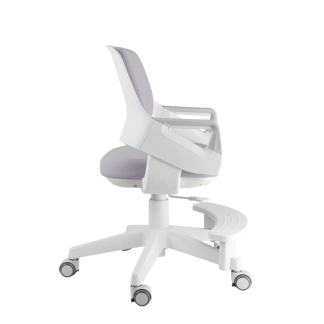 Dětská rostoucí židle Neoseat KIDDY FIVE — látka, pratelný potah, šedá