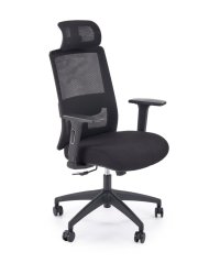 Kancelářská ergonomická židle SWIFT — síť / látka, černá
