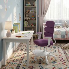 Dětská rostoucí židle Neoseat KIDDY THREE — látka, pratelný potah, fialová