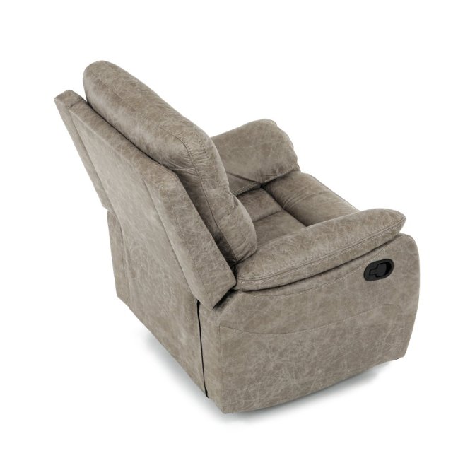 Relaxační polohovací TV křeslo NORBERT — látka, béžová, nosnost 150 kg
