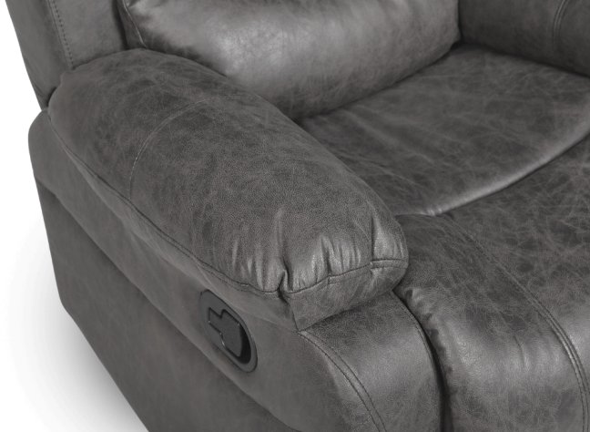 Relaxační polohovací TV křeslo HAVEN — látka, šedá, nosnost 130 kg