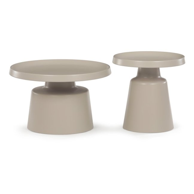 Set 2 konferenčních stolků NOEL IV — kov, béžová