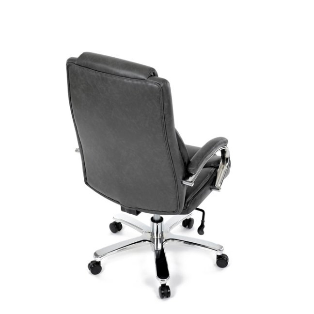 Kancelářské křeslo RYZAR — ekokůže, šedá