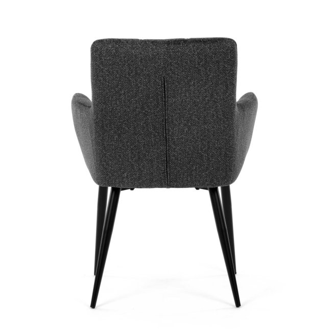 Jídelní křeslo LYON — kov, látka, více barev - Barevné varianty jídelního křesla LYON: Tmavě šedá