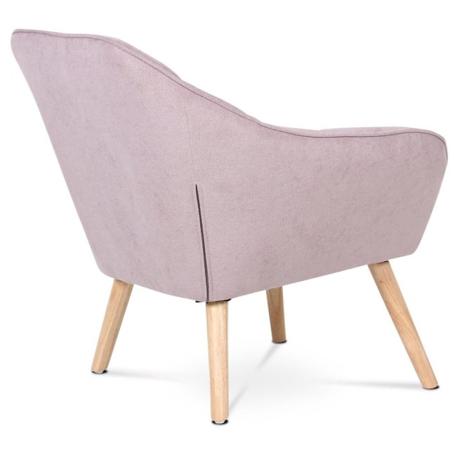 Relaxační křeslo ASPO — masiv, látka, růžová