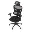 Kancelářská ergonomická židle GRANT — síť, látka, černá