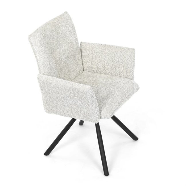 Jídelní otočné křeslo MANKA — kov, látka, více barev - Barevné varianty jídelního křesla MANKA: Šedá