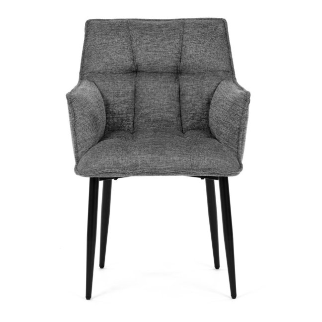 Jídelní křeslo KONIG — látka, šedá