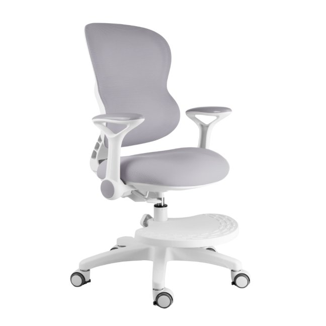 Dětská rostoucí židle Neoseat JUNI 006 — látka, pratelný potah, šedá