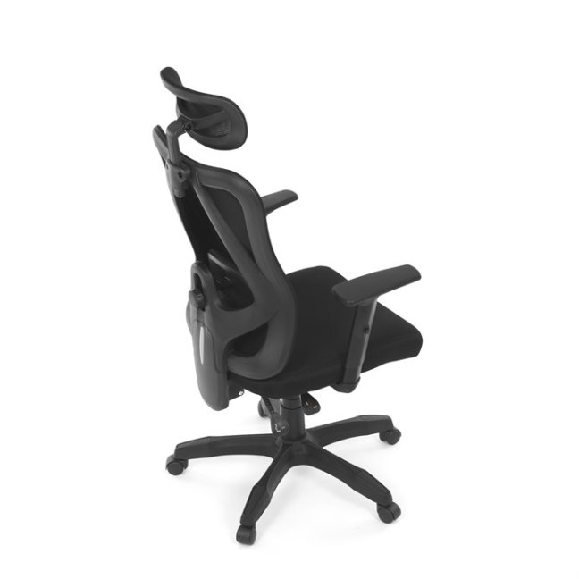 Kancelářská ergonomická židle MANET — síť / látka, černá