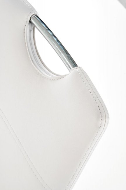 Jídelní židle SIA — kov, ekokůže, bílá